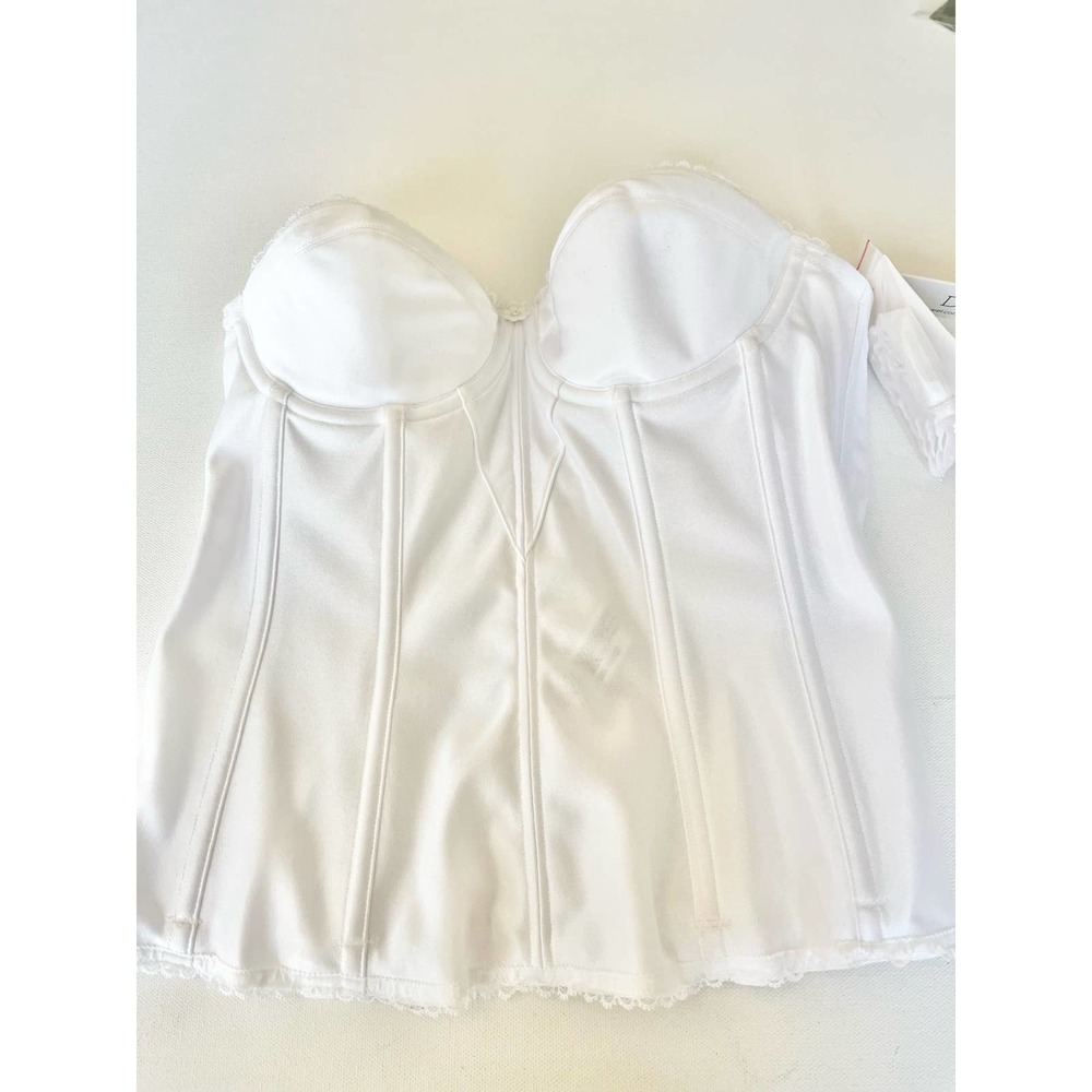 Dominique White Torsolette Satin Corsette